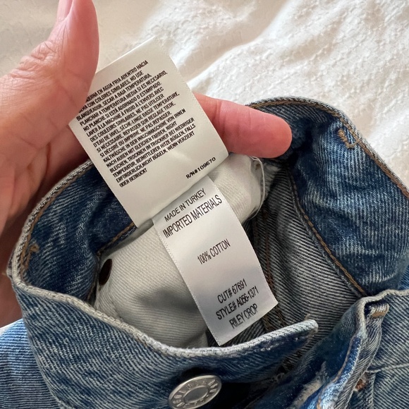 AGOLDE Riley High Rise Straight Crop Jeans in Blue Haven Size 27 - Picture 9 of 9